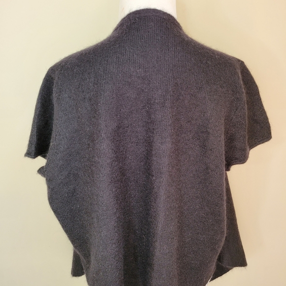 Eileen Fisher wool mohair black short cardigan - Picture 5 of 8